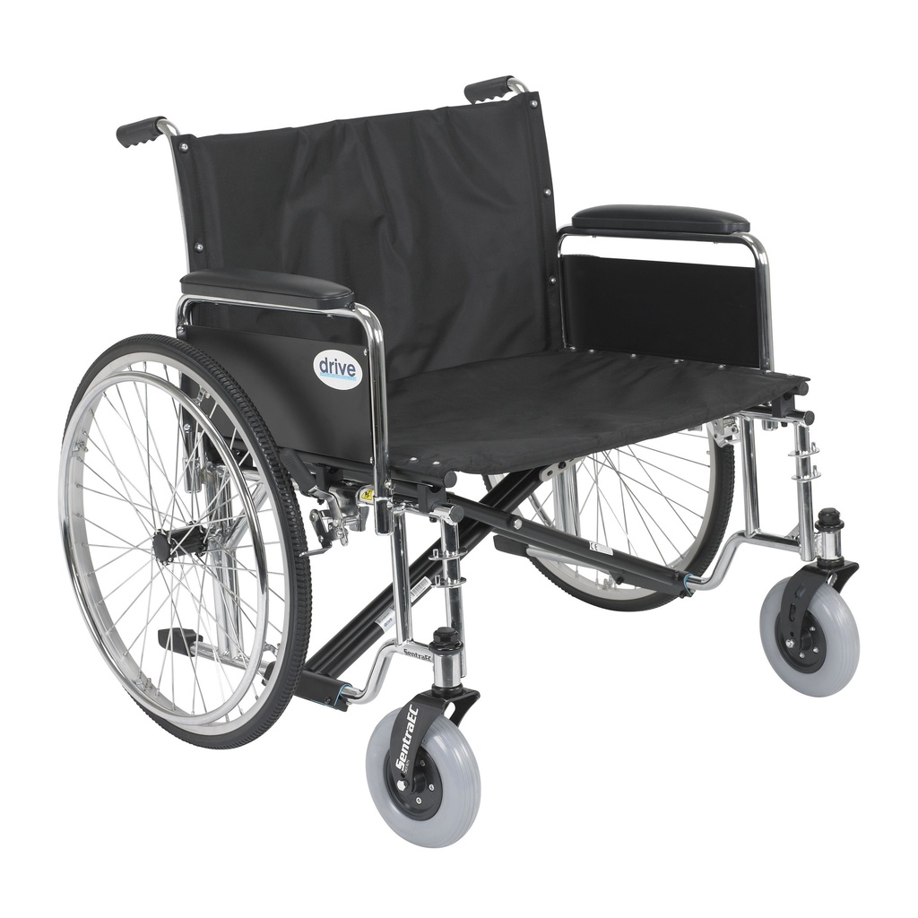 Sentra EC Heavy Duty Extra Wide Wheelchair (Detachable Desk Arms, 30" Seat)